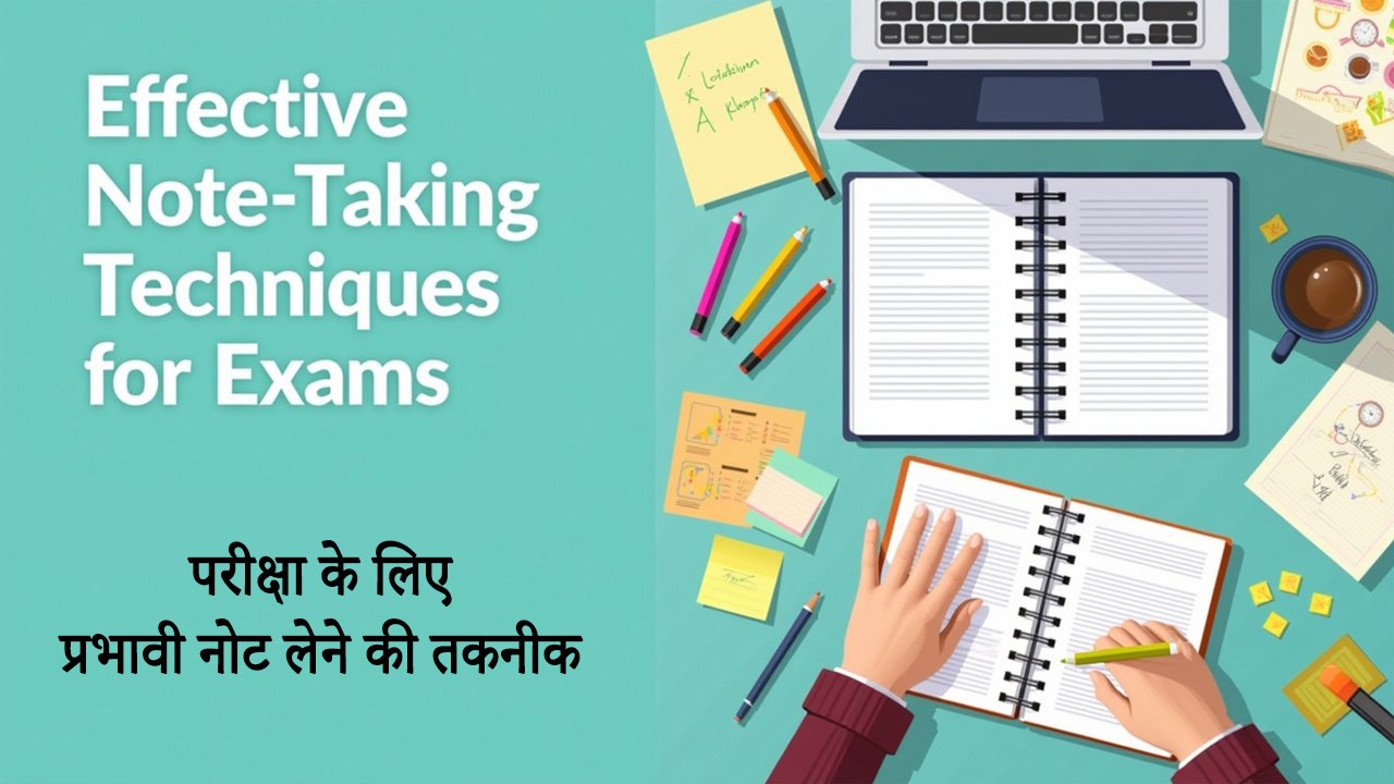 परीक्षा के लिए प्रभावी नोट लेने की तकनीक Effective note-taking techniques for exams